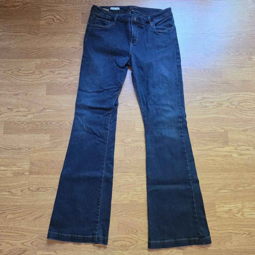 Kut From The Kloth Jeans Womens Size 14 Blue Chrissy Flare Dark Wash Mid Rise
